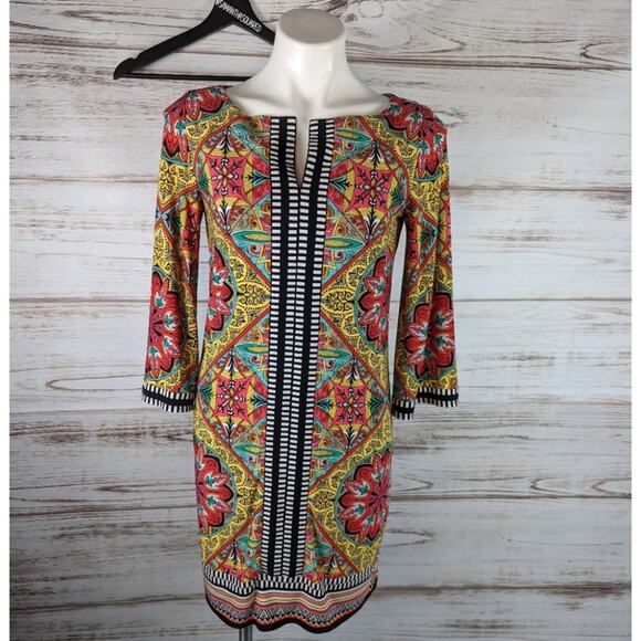 Laundry by Shelli Segal Mod Print Tunic Dress Sz 6 - Picture 1 of 8